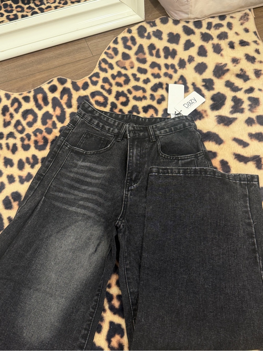 Daze Black Wash Wide-Leg Jeans - Picture 2 of 2